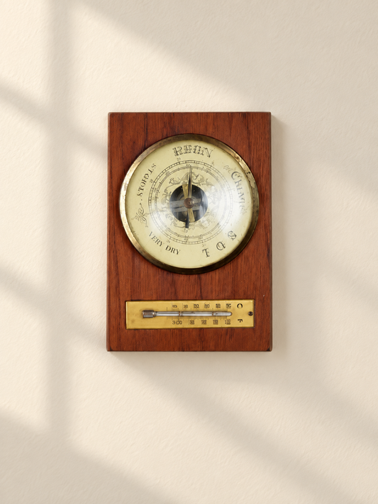 Thermometer wood بارومتر