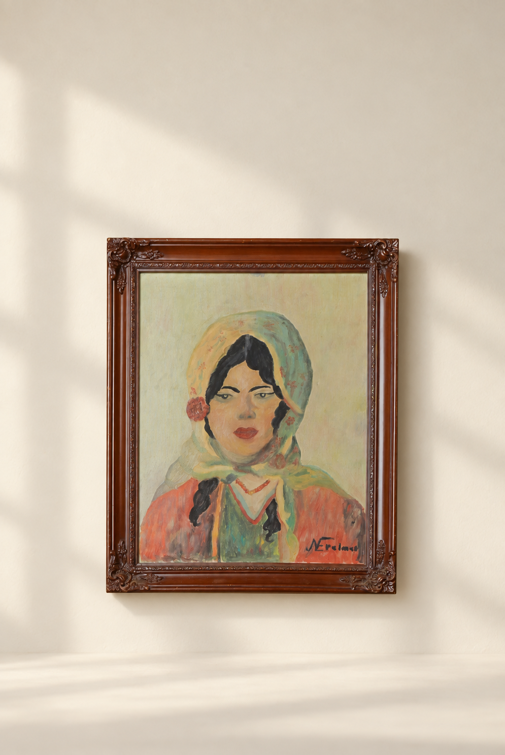 لوحة زيتيه رسم يدوي موقعة