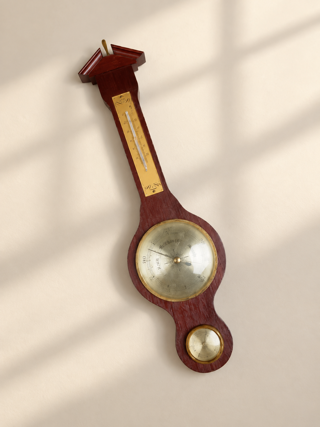 Thermometer wood بارومتر