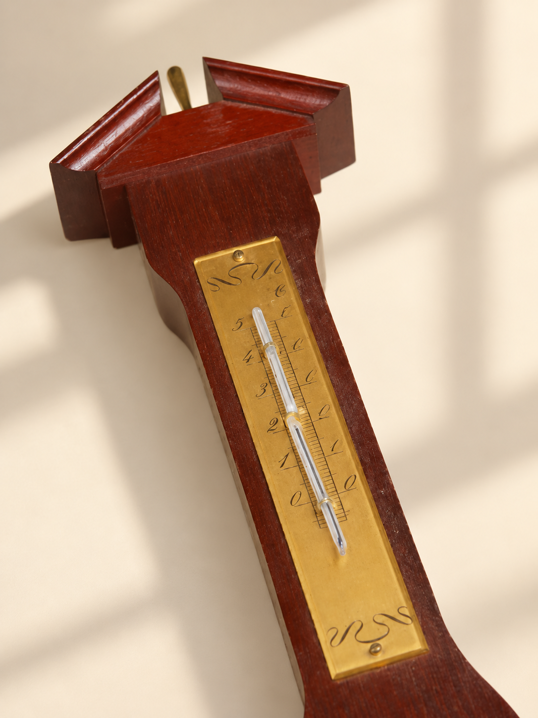 Thermometer wood بارومتر